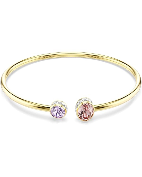 Swarovski Chroma bangle, Mixed cuts, Multicolored, Gold-tSwarovski One plated | Amazon (US)