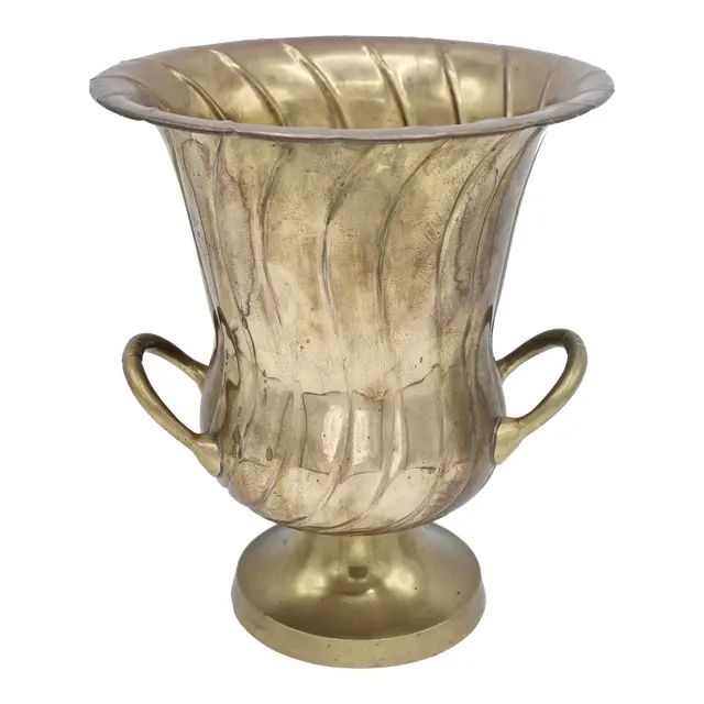 Vintage Art Deco Brass Champagne Ice Bucket | Chairish