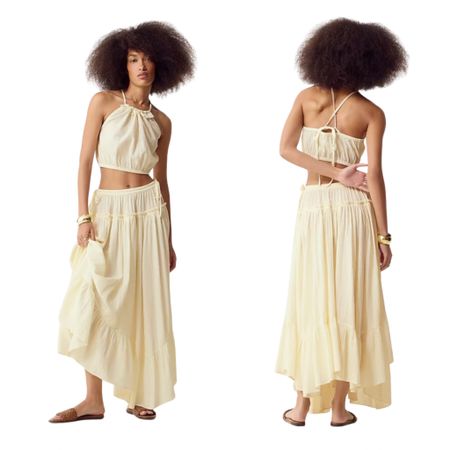 J.Crew Spring Vacation Halter top and skirt set in airy gauze
Now $89.50, was $128.00 (30% Off)
LIMITED TIME. PRICE AS MARKED.

#LTKSpringSale #LTKfindsunder100