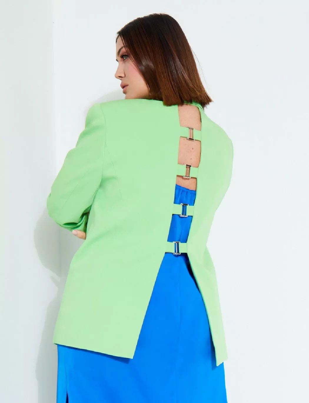 Long Blazer With Open Back | Eloquii