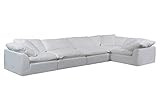 Sunset Trading Cloud Puff 5 Piece Modular Performance White Sectional Slipcovered Sofa, | Amazon (US)
