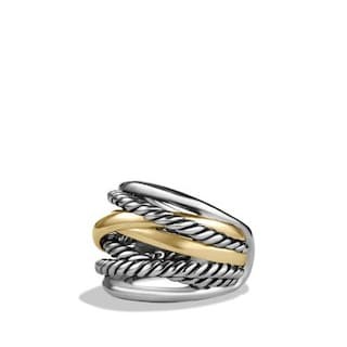 Crossover Wide Ring with 14K Gold | David Yurman