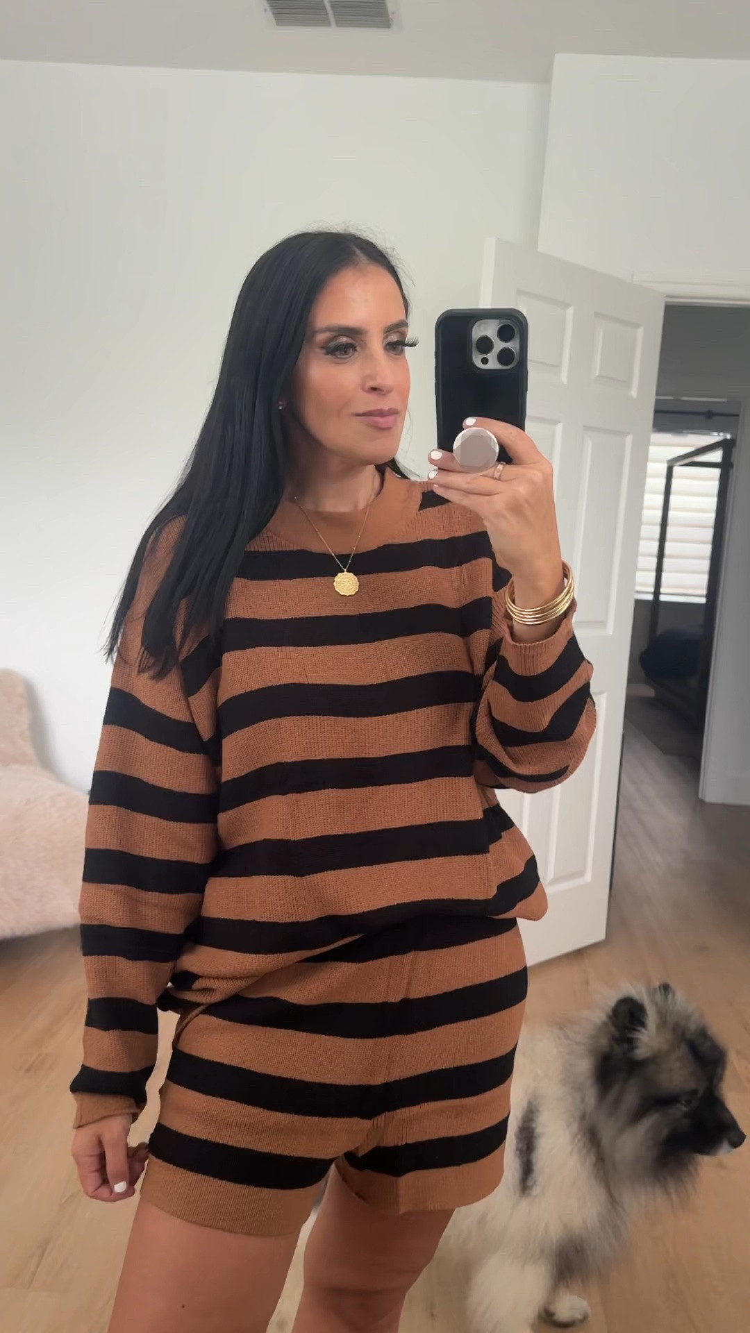 Womens Oversized Lounge Sets 2 Piece Outfits wearing size medium.