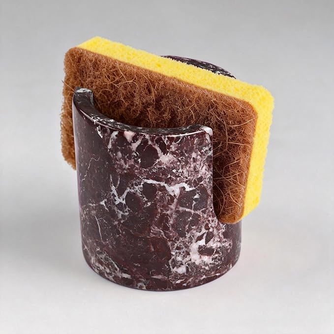 ZSHAWN Natural Rosa Levanto Marble Sponge Holder for Kitchen Sink, Fast Drying and Absorbent Rack... | Amazon (US)
