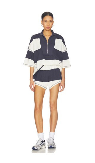 Free People x FP Movement Retro Rugby Pullover in Navy,White. - size L | Revolve Clothing (Global)