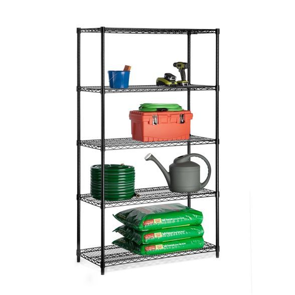 Honey-Can-Do 5 Tier 800lb Storage Rack Silver | Target