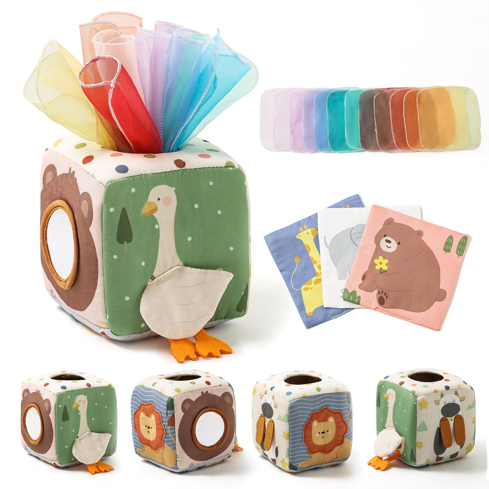 Youuys Baby Tissue Box Toy for Babies 6-12 Months, Montessori Sensory Toys for 1 Year Old Boy, In... | Amazon (US)