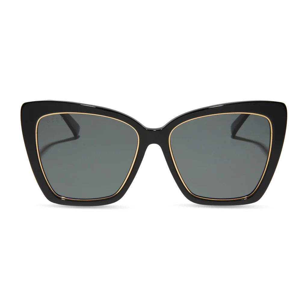 BECKY IV - BLACK + GREY POLARIZED SUNGLASSES | DIFF Eyewear