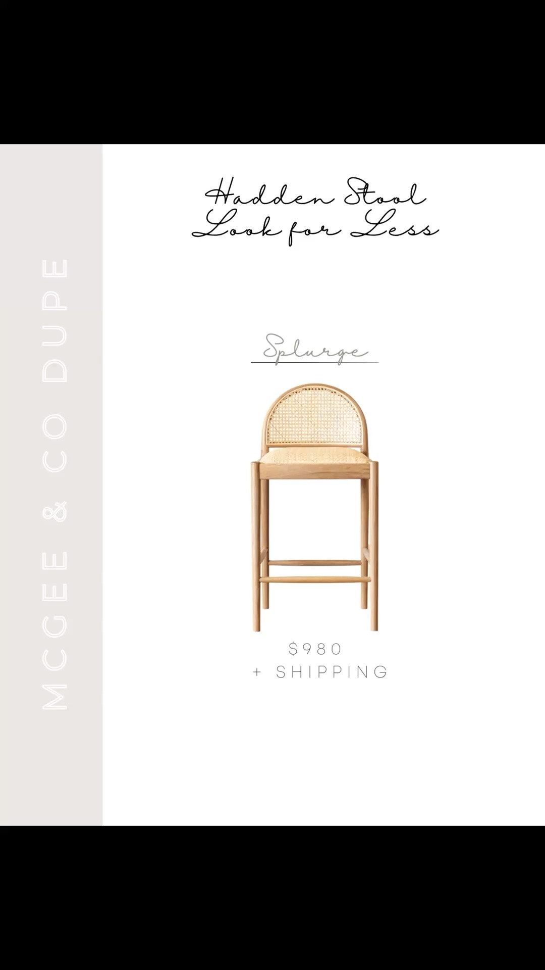 If you love the look of the McGee & Co Hadden counter stool but not the price tag, these are the best look-for-less options I’ve found. Same beautiful natural oak frame, arched cane back and woven cane seat, just way more budget friendly 🤍 Linking my favorites here so you can easily compare.

#LTKHome #LTKSaleAlert