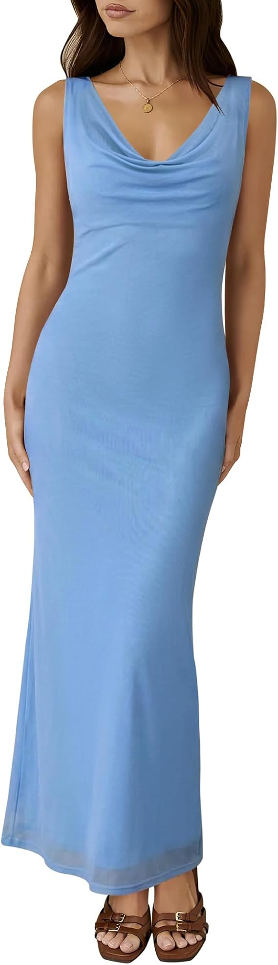 Sarin Mathews Womens Summer Wedding Guest Dress Floral Bodycon Sleeveless Mesh Formal Cocktail Pa... | Amazon (US)