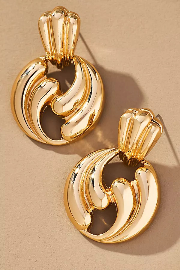 Wavy Metal Doorknock Earrings | Anthropologie (US)