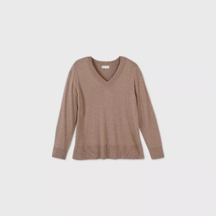 Women's Plus Size V-Neck Pullover Sweater - Ava & Viv™ | Target