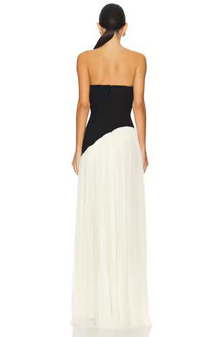 Lovers and Friends Alice Strapless Gown in Black & Cream from Revolve.com | Revolve Clothing (Global)