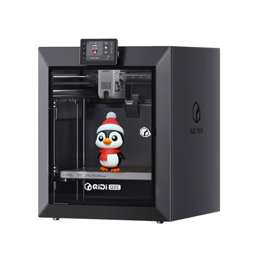 QIDI Q2C 3D Printer, Enclosed FDM with New Generation Leveling Sensor for Full Auto Leveling, 600mm/s High Speed, 270x270x256mm Build Volume, 370℃ Bimetal Hotend Unlock PPS-CF, from Beginner to Expert | Amazon (US)