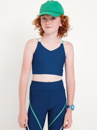 PowerSoft Strappy Longline Sports Bra for Girls | Old Navy (US)