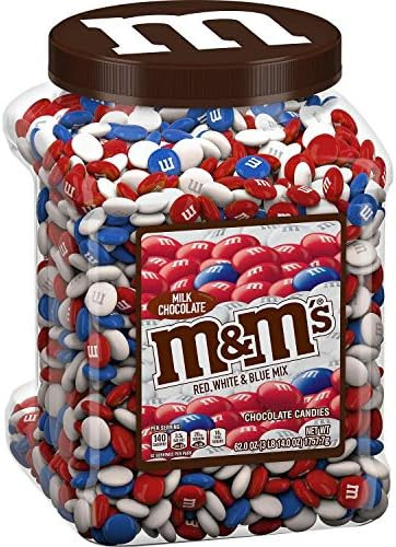 Amazon.com : M&M's Red, White & Blue Mix Milk Chocolate Candy Value Pack, 62 oz. ( 1 PACK ) : Gro... | Amazon (US)