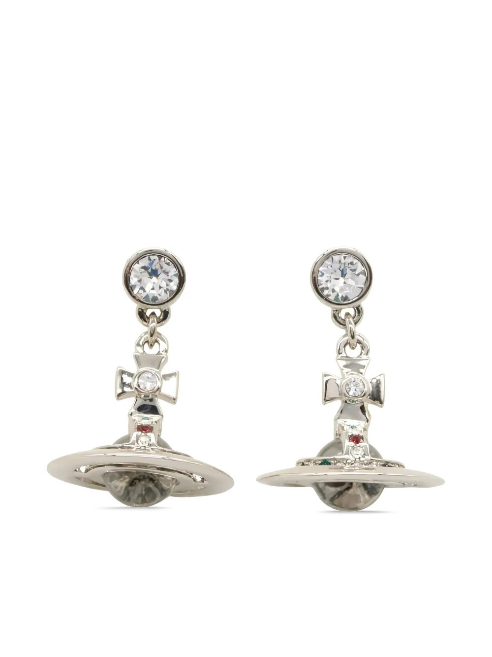 Vivienne Westwood Pre-Owned 2020s Orb drop earrings - Silver | Farfetch Global