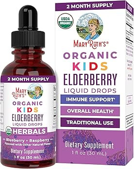 MaryRuth Organics USDA Organic Elderberry Liquid Drops for Kids | Vegan Elderberry Extract Organi... | Amazon (US)