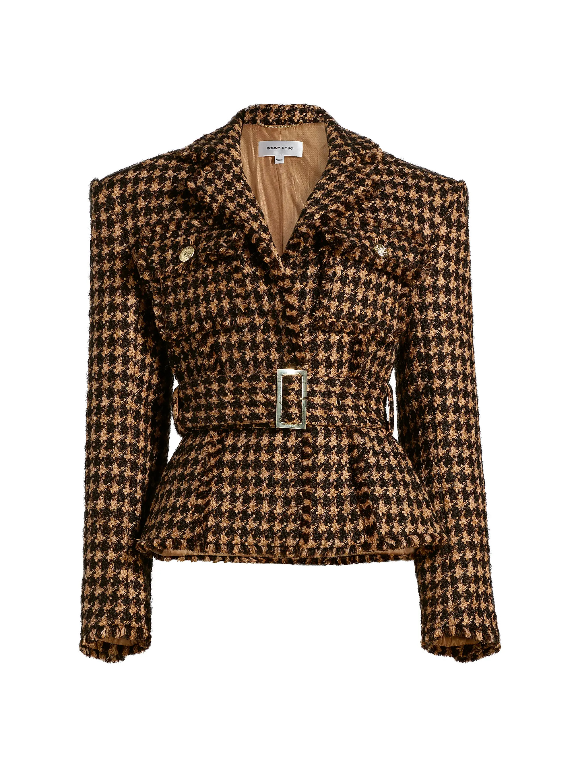 Ronny Kobo Janice Houndstooth Tweed Jacket | Saks Fifth Avenue | Saks Fifth Avenue