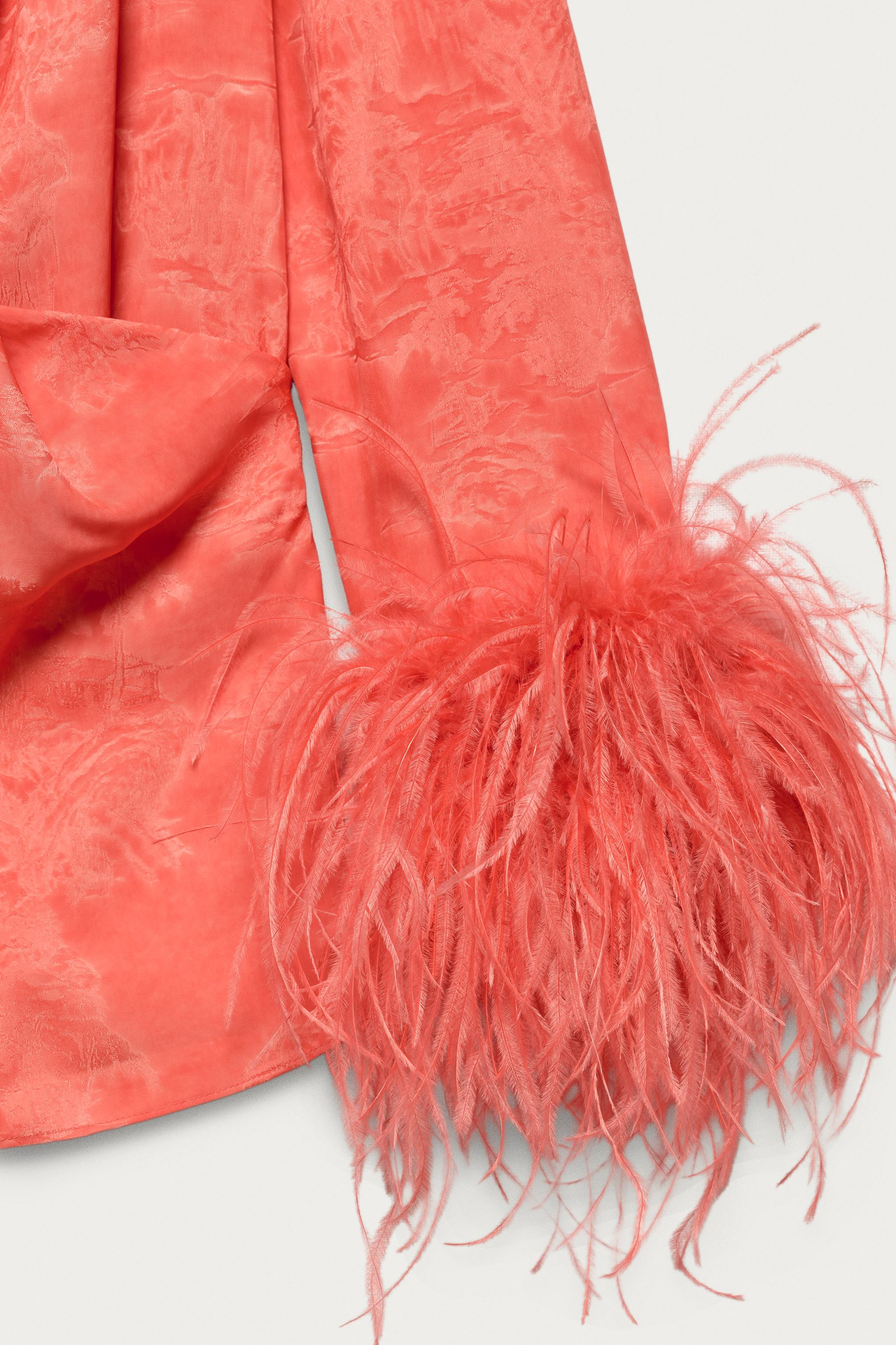 MARISA BERENSON X ZARA FEATHER WRAP SHIRT | Zara US