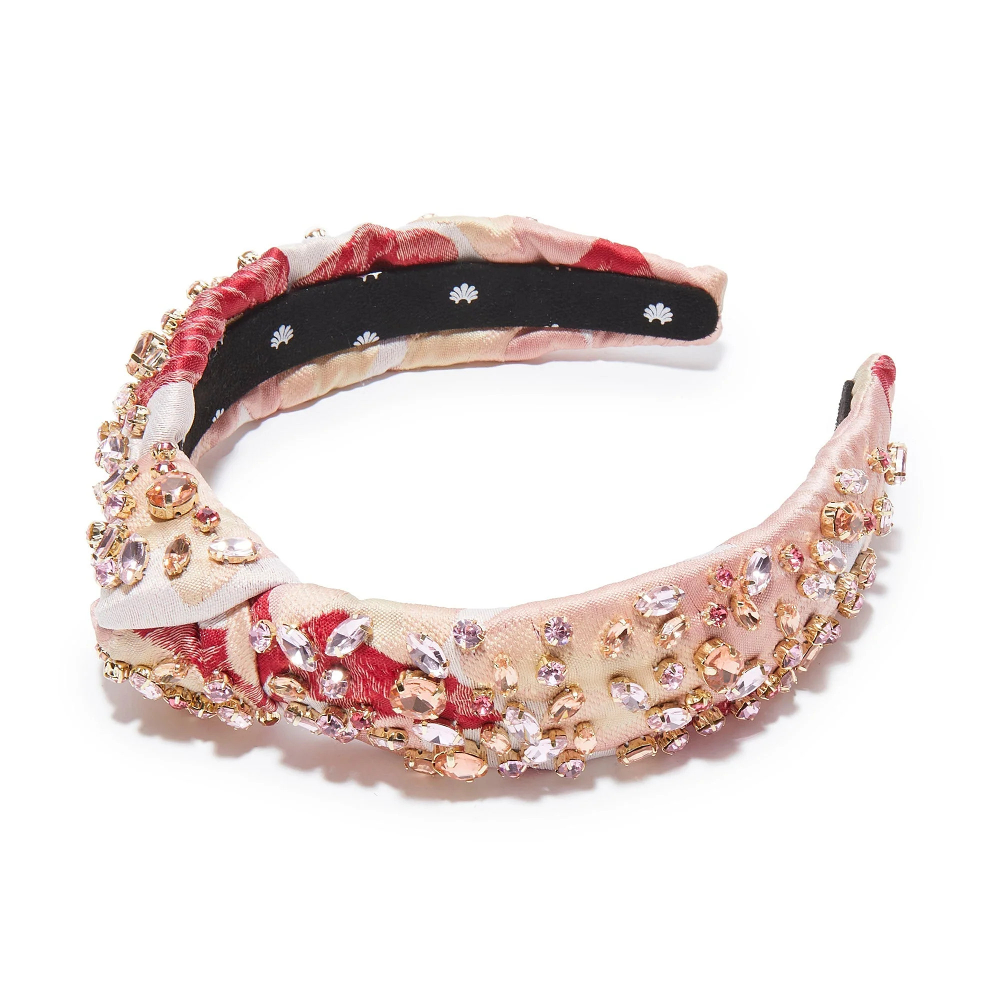 ROSE FLORAL SLIM KNOTTED EMBELLISHED HEADBAND | LELE SADOUGHI