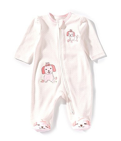 Little Me Baby Girls Lovely Pups Footie -  Preemie | Dillard's