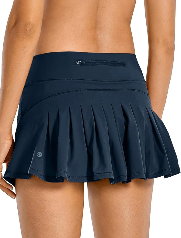 CRZ YOGA Women's Quick-Dry Athletic Tennis Skirts Volleyball Shorts Mid-Waisted Pleated Skirts Sp... | Amazon (US)