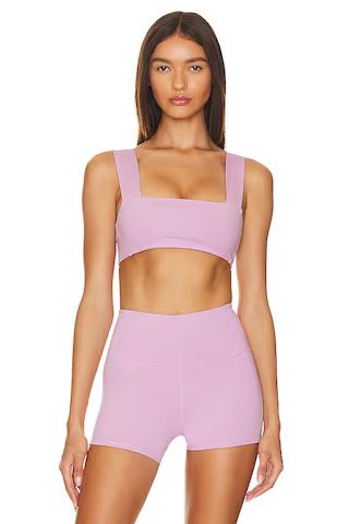WellBeing + BeingWell LoungeWell Calla Sports Bra in Violet Tulle Heather from Revolve.com | Revolve Clothing (Global)
