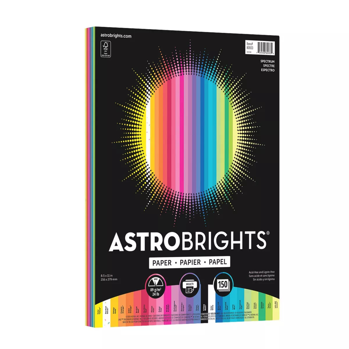 Astrobrights 150ct Colored Printer Paper - Spectrum | Target