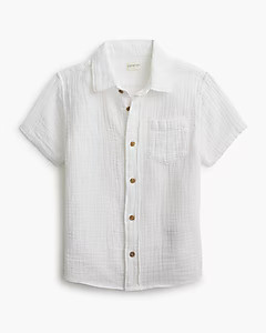 Boys' short-sleeve gauze button-down shirt | J.Crew Factory