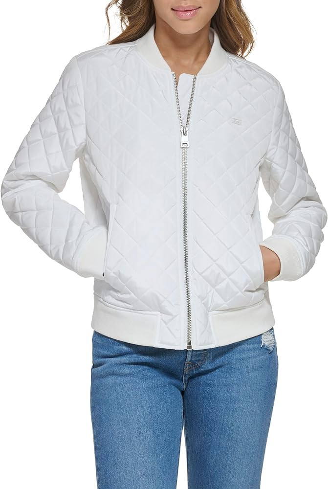 Levi's Women's Diamond Quilted Bomber Jacket With Front Pockets - Regular & Plus Sizes | Amazon (US)