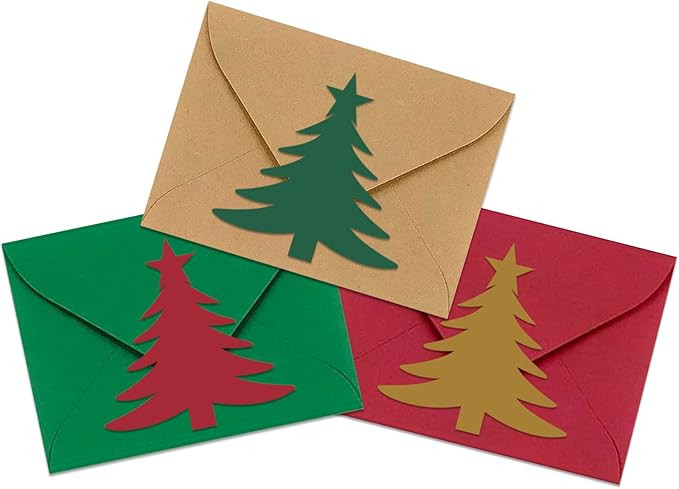 120 Pcs Christmas Envelope Seal Stickers, Christmas Tree Labels Merry Christmas Stickers for Gift... | Amazon (US)