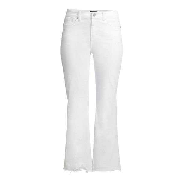 Scoop Women’s Raw Hem Kick Crop Flare Jeans | Walmart (US)