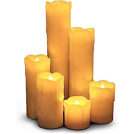 Battery Operated Timer Candles, PChero 12 Packs LED Flameless Votive Tea Lights Candle for Christ... | Amazon (US)