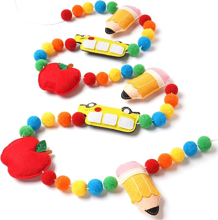 Back to School Felt Bannner, Cute First Day of School Decorations | Amazon (US)