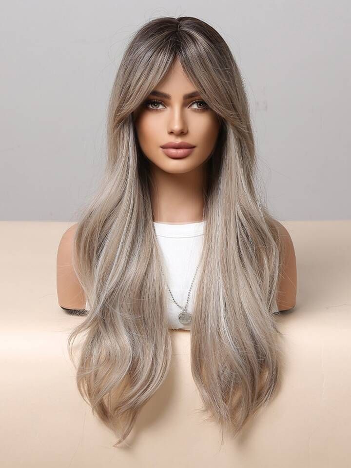 Long Body Wave Synthetic Wig With Bangs | SHEIN