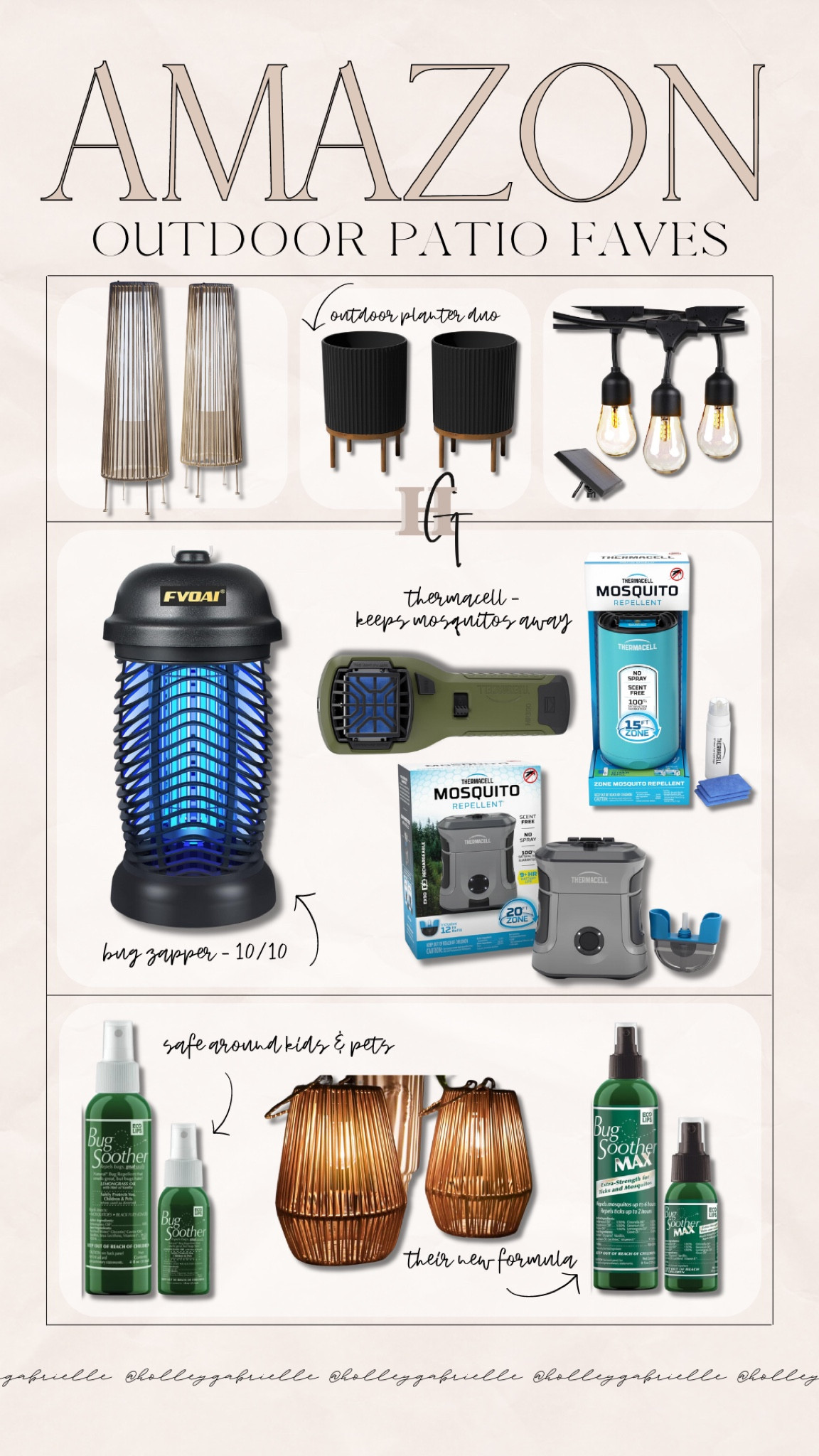 Amazon outdoor faves // mosquito edition🦟✨if you don’t have a thermacell in your life yet — THEY ARE EVERYTHING in the summertime!!! Highly suggest 👏🏼👏🏼👏🏼 

Outdoor / patio / Amazon faves / Solar lights / home finds / Holley Gabrielle 

#LTKFindsUnder50 #LTKFindsUnder100 #LTKHome