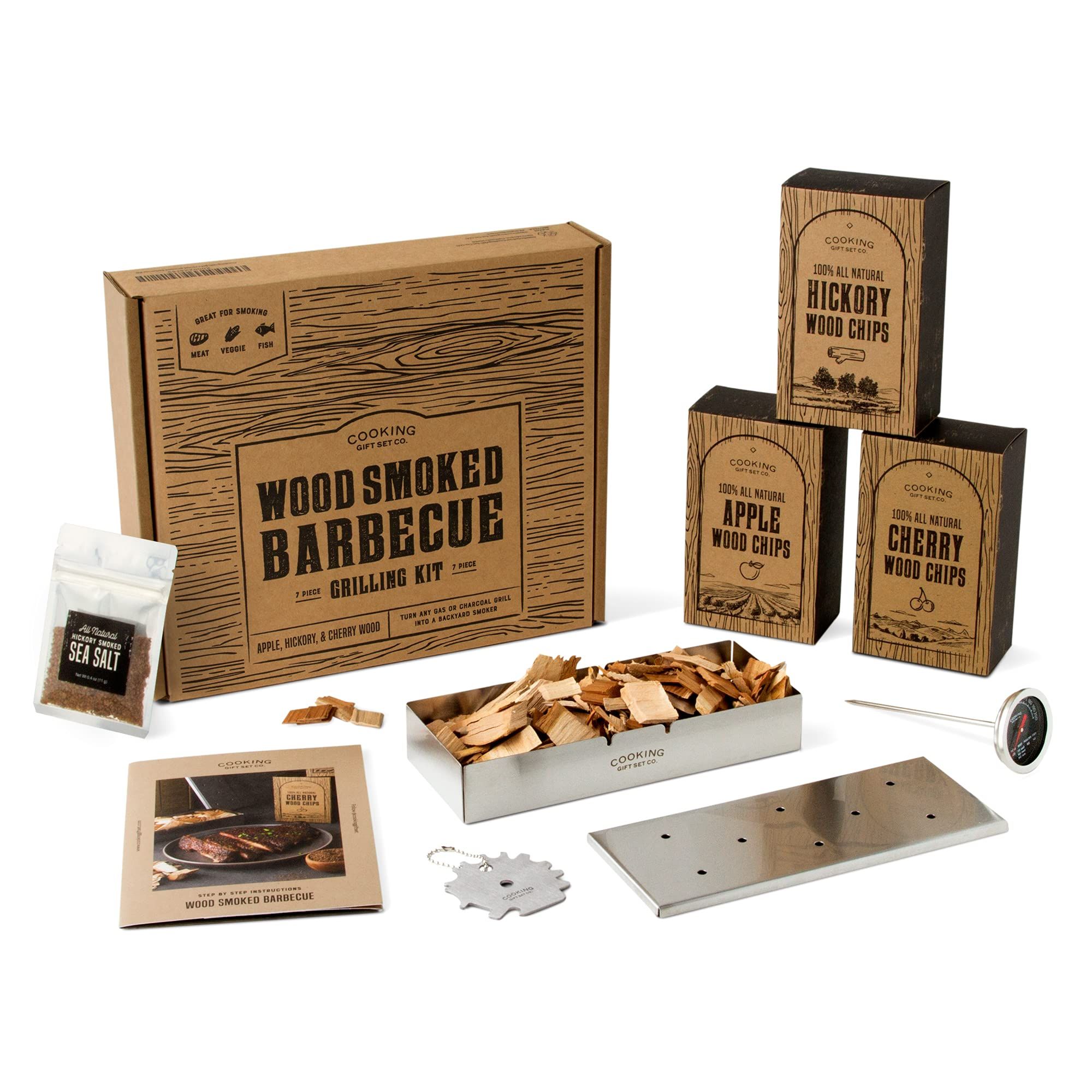 Cooking Gift Set Co | Wood Smoked Grill Kit - 8 Piece BBQ Set | Top Grilling Gifts for Dad, Grill Se | Amazon (US)