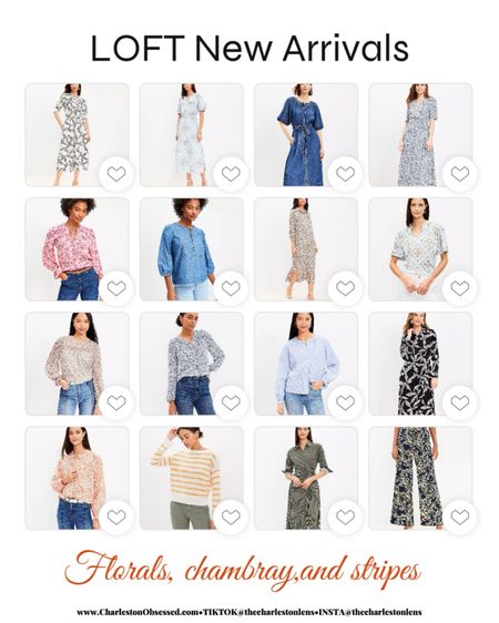 Scoping out new arrivals from loft. Sale prices 30 to 40% off. Great small florals, classic, chambray and stripes. Early spring outfit pieces. 

#LTKfindsunder100 #LTKsalealert #LTKworkwear