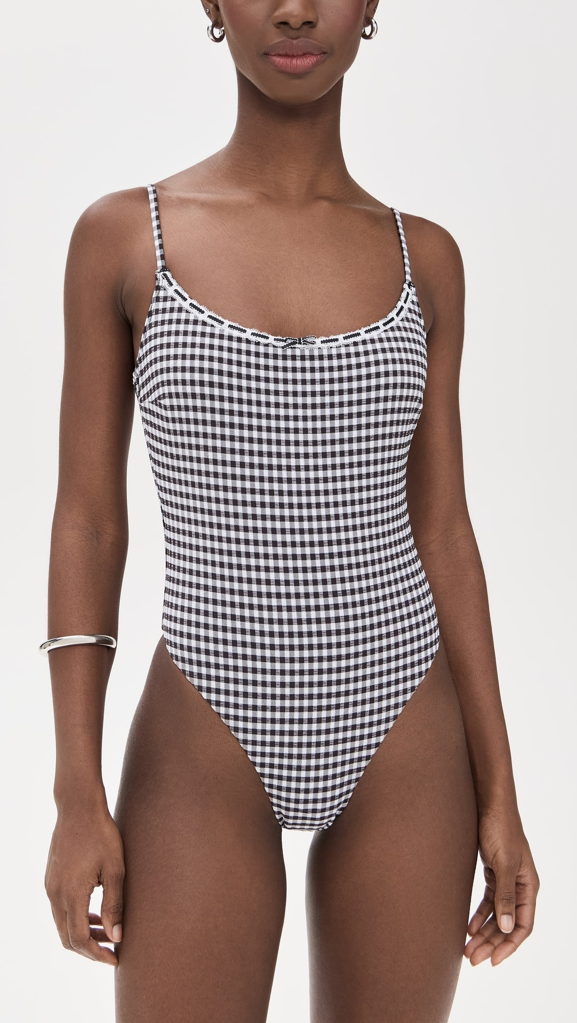Frankies Bikinis Juliet Seersucker Gingham One Piece | Shopbop | Shopbop