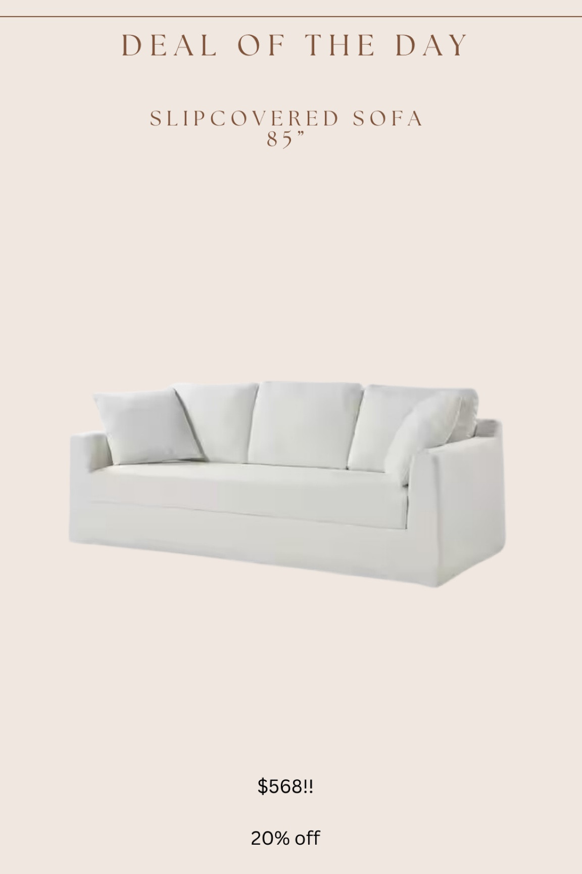 New item alert!! Budget friendly slipcovered sofa & it’s currently 20% off right now! 

#LTKhome #LTKsalealert