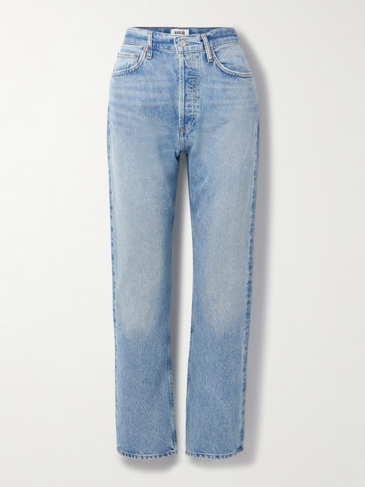 AGOLDE - '90s Pinch Waist High-rise Straight-leg Organic Jeans - Light denim | NET-A-PORTER (UK & EU)
