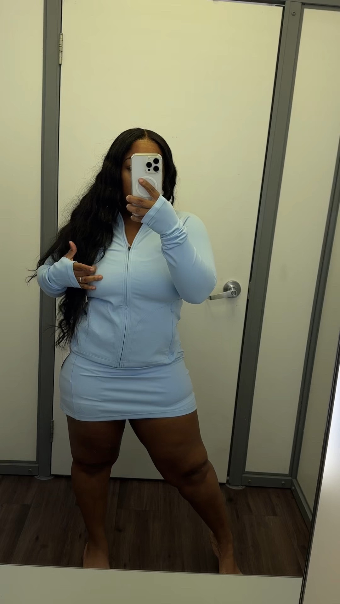 For my my ladies that doesn’t like everything cropped! @Walmart has these cute skort sets by @Reebok Official in several different colors! #walmartfinds #reebok #curvyfashion #curvybodies #springfashion   

Comes in sizes XS to 4X 

I’m wearing medium in jacket and skort

Comment SHOP for the link 🫶🏽✨