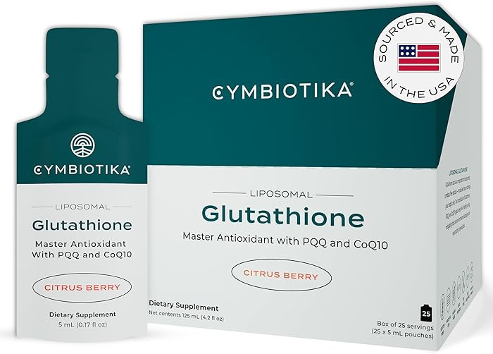 CYMBIOTIKA Liposomal Glutathione Supplement – PQQ, CoQ10 & Antioxidants for Detox, Brain, Energ... | Amazon (US)
