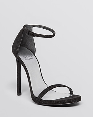 Stuart Weitzman Nudist High Heel Embossed Ankle Strap Sandals | Bloomingdale's (US)