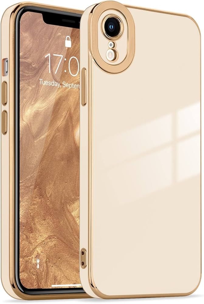 Lafunda Compatible for iPhone Xr case,Plating Cases for Women Girls Luxury Cute Electroplated Gol... | Amazon (US)