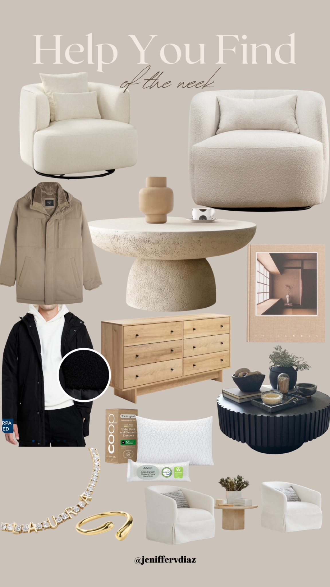 Help U Find of the week


Men’s jacket
Coffee tables
Dresser
Arm swivel chair
Jewelry 
Decor books 
Pillow 



#LTKHome #LTKStyleTip #LTKSaleAlert