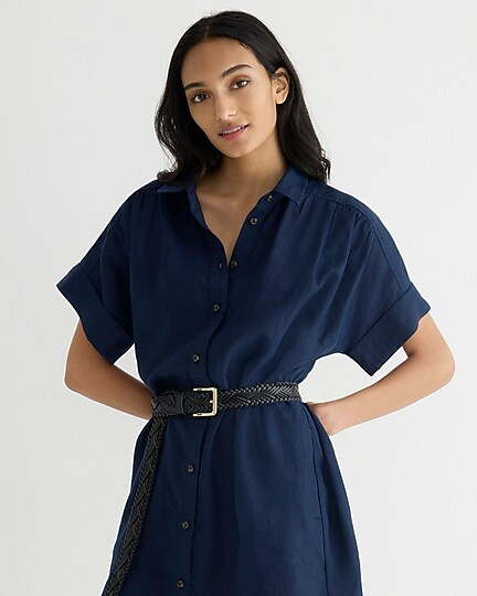 Relaxed-fit short-sleeve Baird McNutt Irish linen shirtdress | J. Crew US