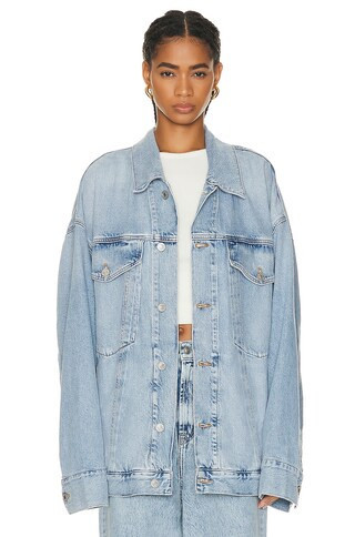 AGOLDE Wayne Denim Jacket in Denim-Light | FWRD 