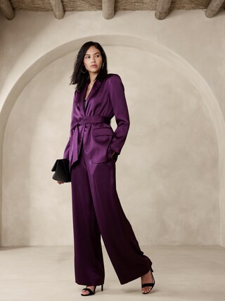 Satin Wide-Leg Pant | Banana Republic Factory